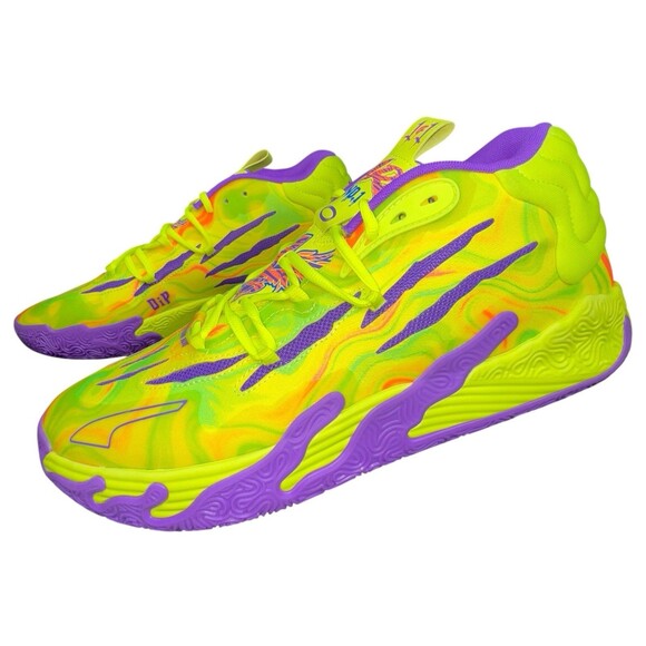 Puma LaMelo Ball MB.03 Spark Size 13 Basketball Sneaker Shoe Cosmic Slime New - Picture 3 of 9